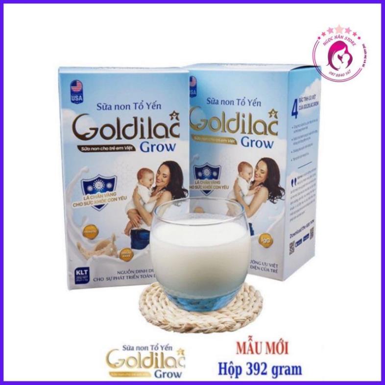 Sữa non tổ Yến goldilac grow - Hộp 392g - 28 gói hỗ trợ biếng ăn, chậm tăng cân
