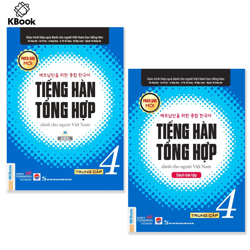 [Mã BMLT35 giảm đến 35K] Sách - Combo Tiếng Hàn Tổng Hợp Dành Cho Người Việt Nam Trung Cấp 4 ( Giáo trình + SBT)