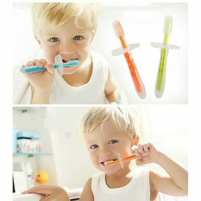 Bàn chải đánh răng silicon cho bé, mềm và sạch