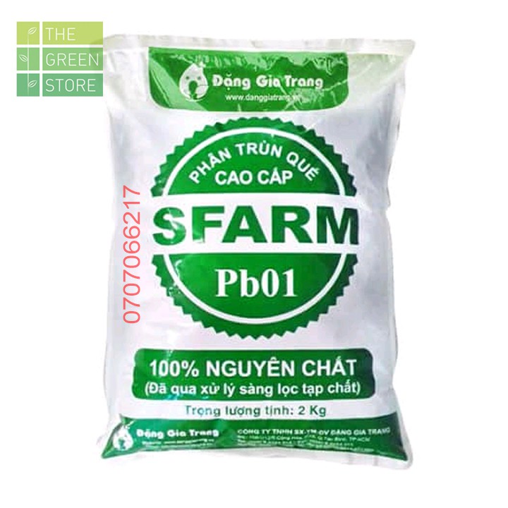 Phân trùn quế SFARM hữu cơ  nguyên chất, dạng bột, đóng gói sẵn hoặc chiết lẻ từ bao 40kg