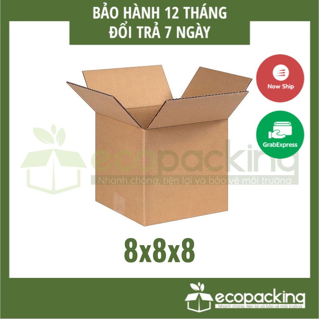 [XẢ KHO] Combo 50 thùng hộp carton 8x8x8 cm để đóng gói giao hàng