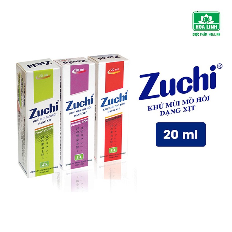 Xịt khử mùi hôi cơ thể thảo dược chè xanh chanh Zuchi 20ml