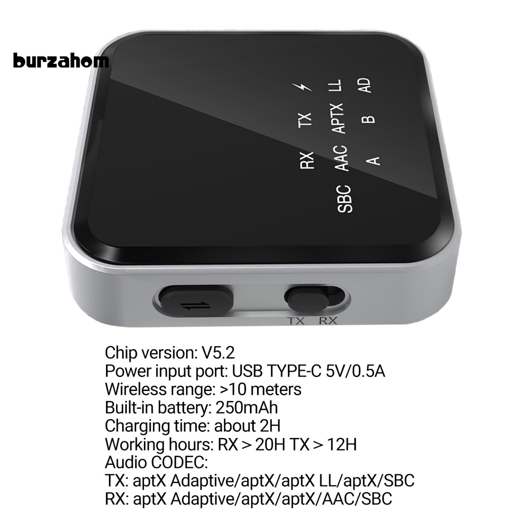 Thiết Bị Truyền Nhận Tín Hiệu Bluetooth Không Dây Gọn Nhẹ 5.2 3.5mm Cho Loa