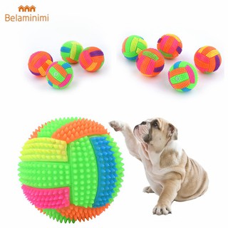 Bela| Bite Sound Flash Pet Toy Ball Cat Dog Volleyball Random Color
