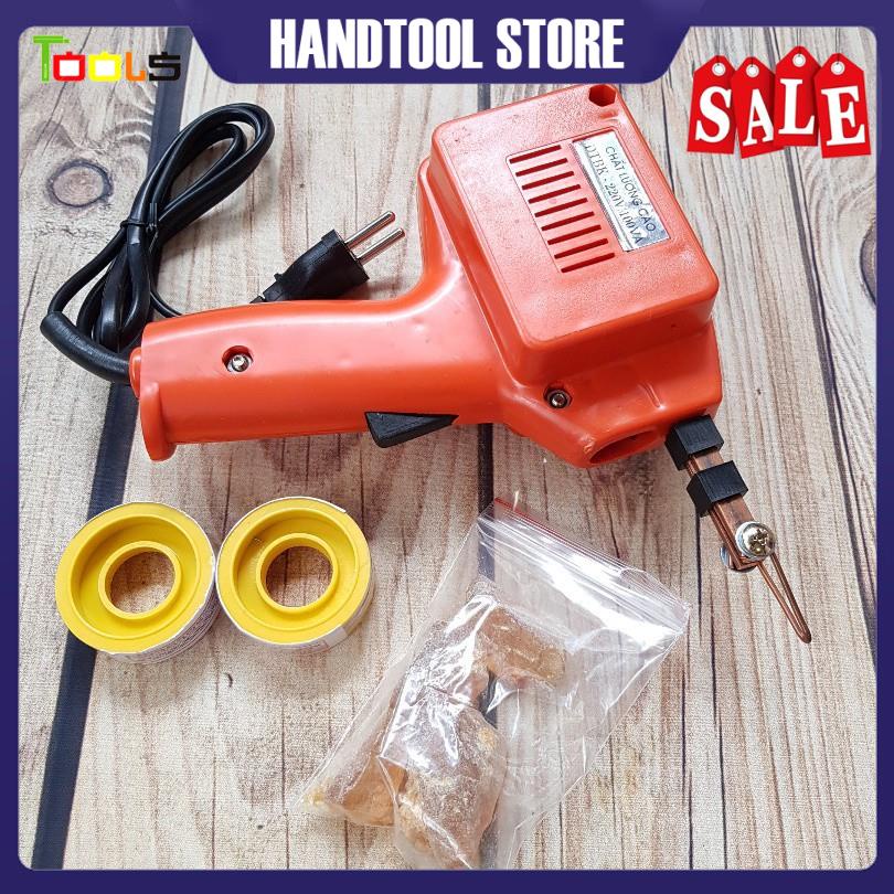 Mỏ hàn xung Bách Khoa 100W 220V tặng kèm 2 cuộn thiếc và nhựa thông - Mỏ hàn thiếc ĐHBK
