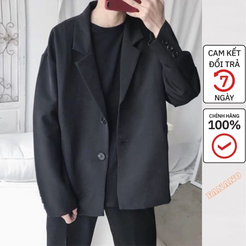 Áo Blazer Nam Dài, Áo Khoác Blazer Form Rộng Fanano Phong Cách Hàn Quốc Ad006 NoBrand