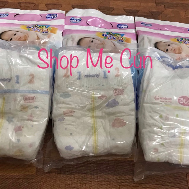 Tã dán Moony Natural/ Moony Xanh sơ sinh NB