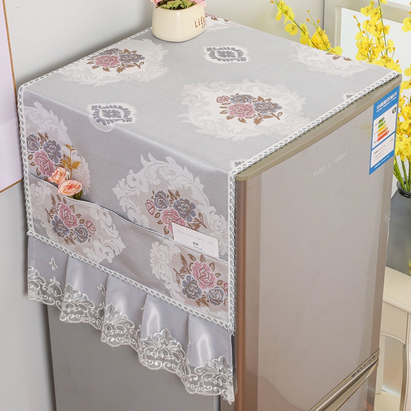 ♥ fridge cover cloth ♥ Trang chủ Tủ lạnh Cover Dustproof Waterwashable Cover Khăn đơn Cửa đôi Tủ lạnh Cover Cover Lò vi sóng Universal Cover ♥ fridge cover cloth with pocket