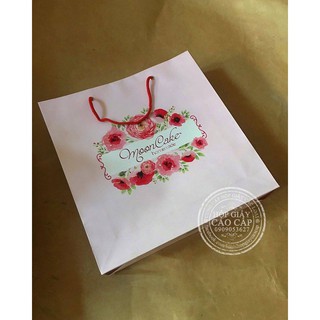 Túi giấy hồng hoa ( combo10) - Tặng kèm sổ tay ghi chép xinh xắn