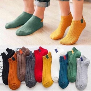 Tất vintage Hàn Quốc thấp cổ nhiều màu