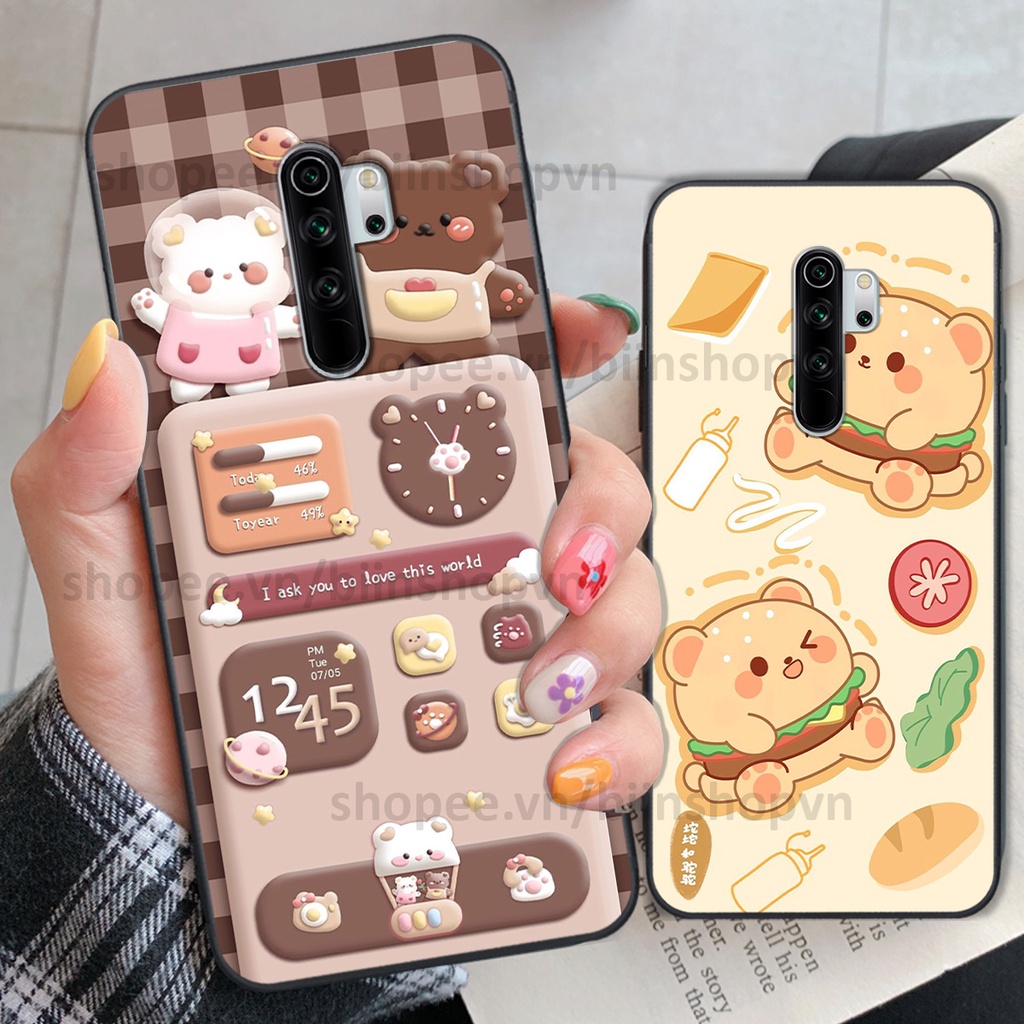 Ốp Xiaomi Redmi Note 8 / Note 8 Pro in hình gấu chocolate kẹo ngọt siêu đẹp siêu xinh