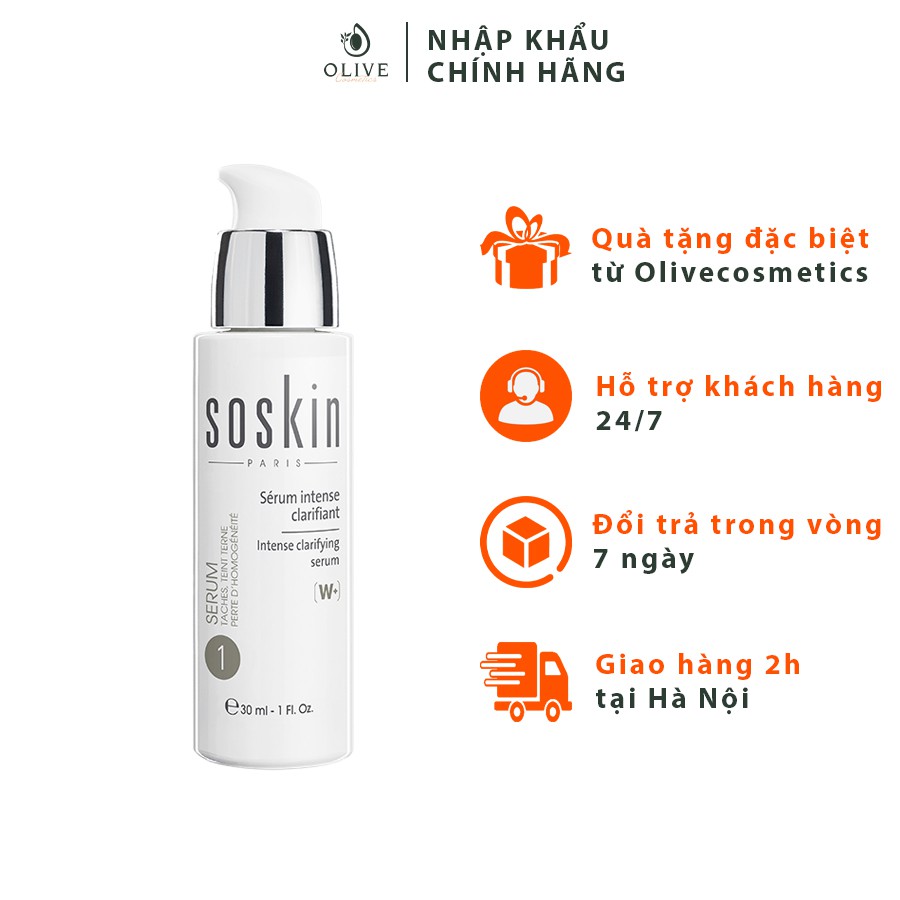 Tinh chất làm trắng da chuyên sâu Soskin - Intense Clarifying Serum 30ml