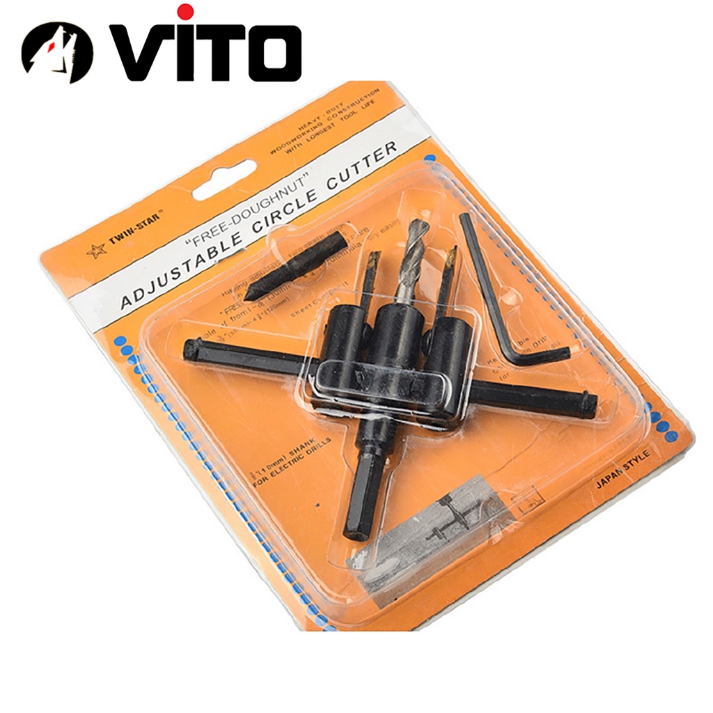 Mũi Khoan Khoét Lỗ Gỗ, Thạch Cao Tăng Đưa 120mm VITO Thép CR-V Chắc Chắn