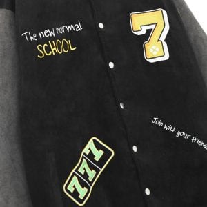 Áo khoác Varsity 7millions Classroom - Unisex Nam Nữ - Form Oversize - Vải Nhung Tăm
