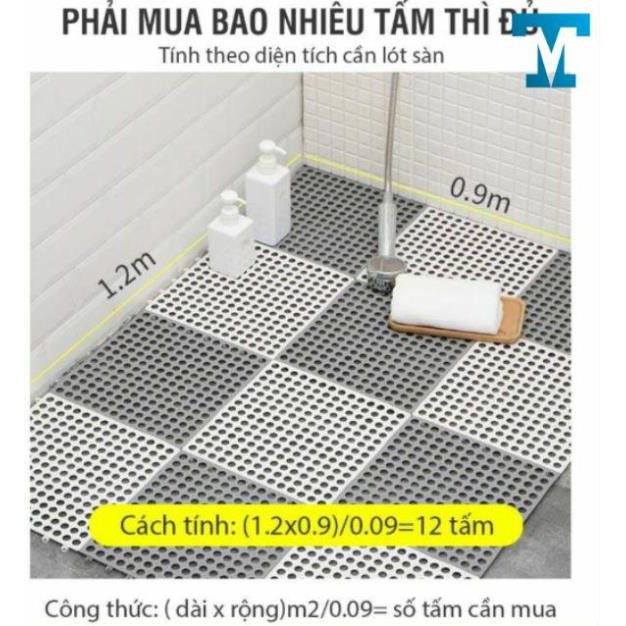 [FREE SHIP ] Tấm lót sàn,thảm nhựa lỗ kháng khuẩn,chống trơn,trượt kt30*30 cm sạch sẽ,thoáng mát,êm chân,an toàn cho trẻ