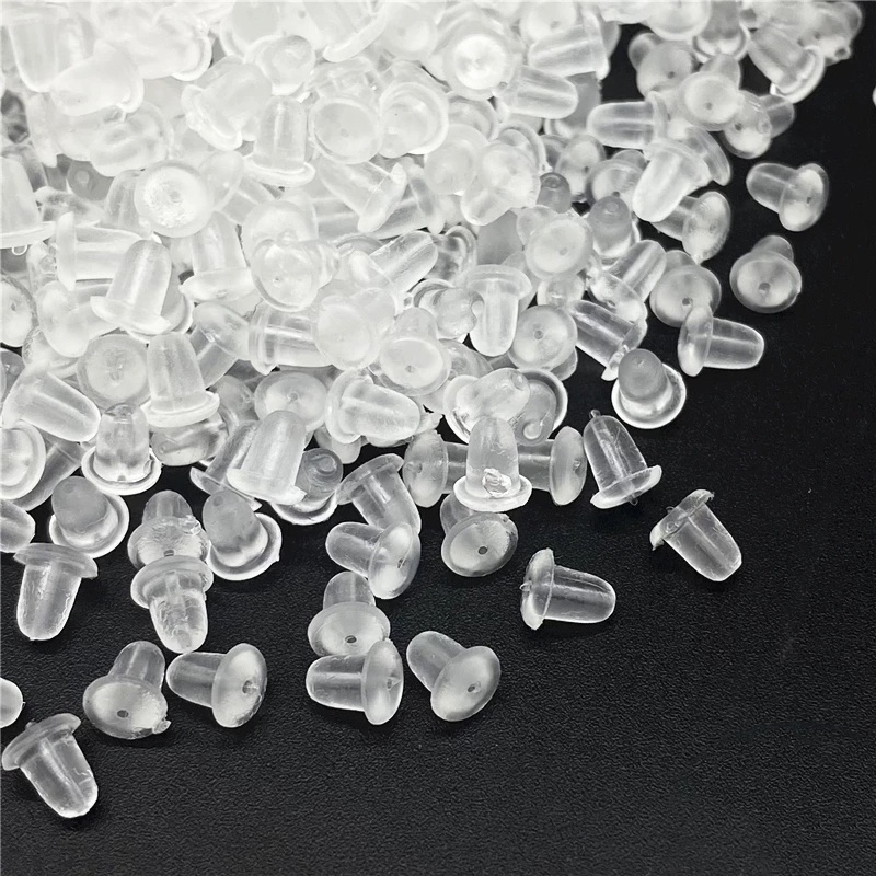 Hộp 1000 / 500 Nút Chặn Bông Tai Bằng Silicon Mềm