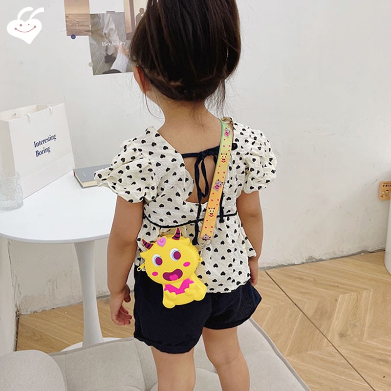 Túi Đeo Chéo Silicon Mini Đa Năng In Họa Tiết Hoạt Hình Dễ Thương Dành Cho Nữ