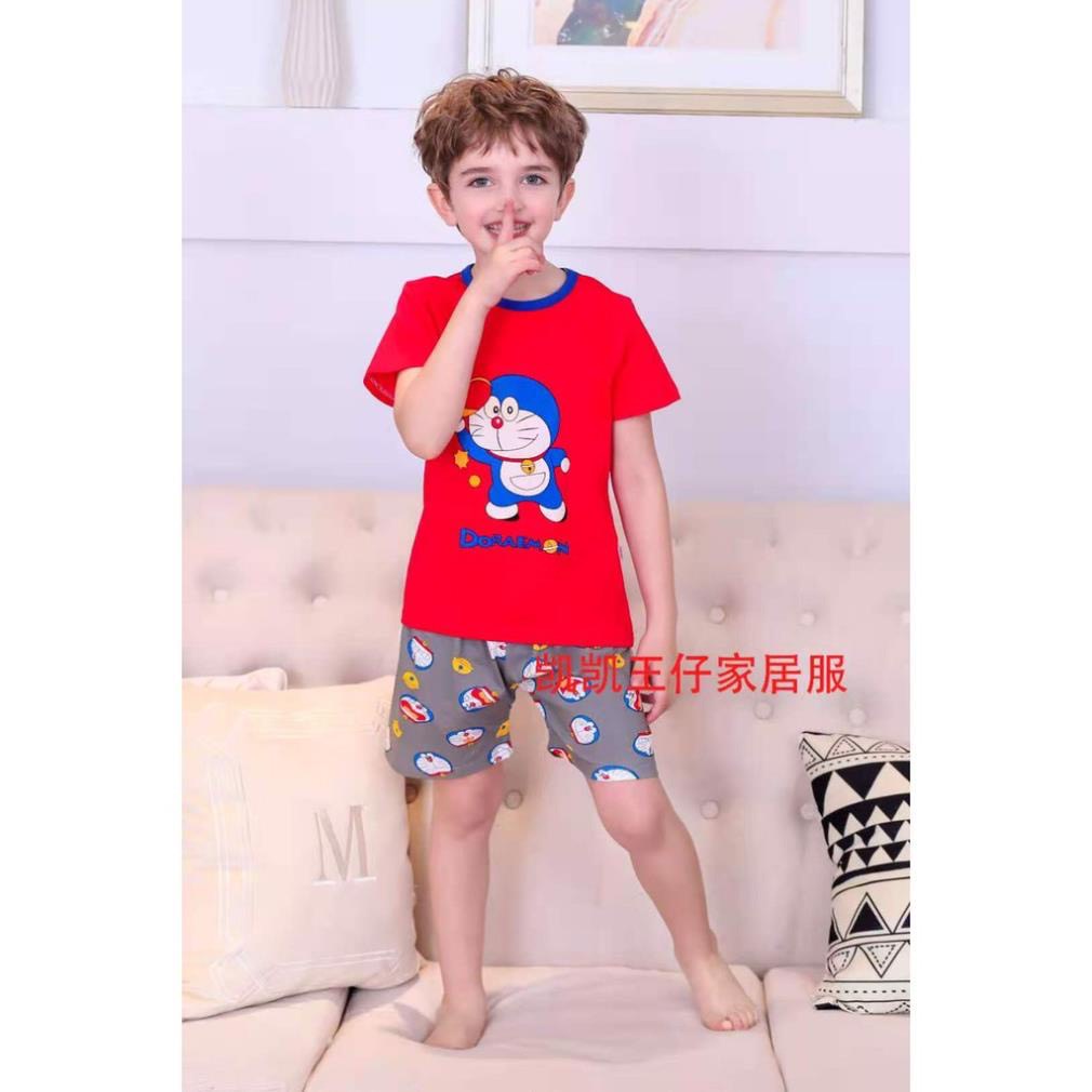 (Xả, thanh lý) Bộ cộc tay bé trai 8-25kg - Bộ cotton Quảng Châu xuất hàn Kaikai Cộc tay 0-4 tuổi
