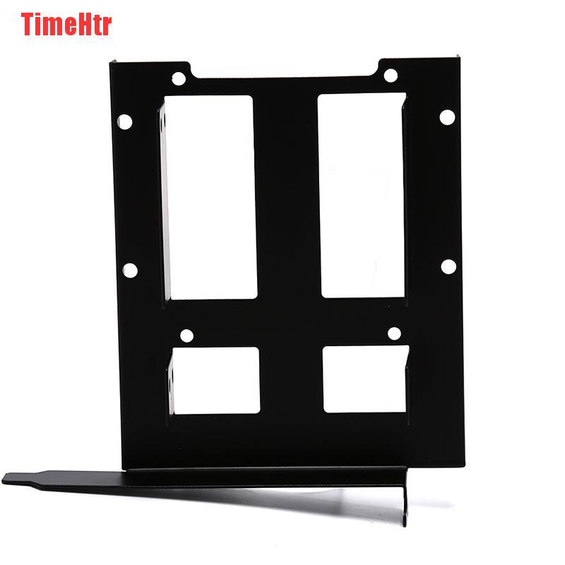 TimeHtr 3.5" 2.5" SSD HDD to PCI PCI-e Metal Mount PC Casing Hard Drive Bracket Adapter