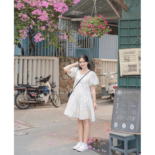 Đầm babydoll hoa nhí moden.room