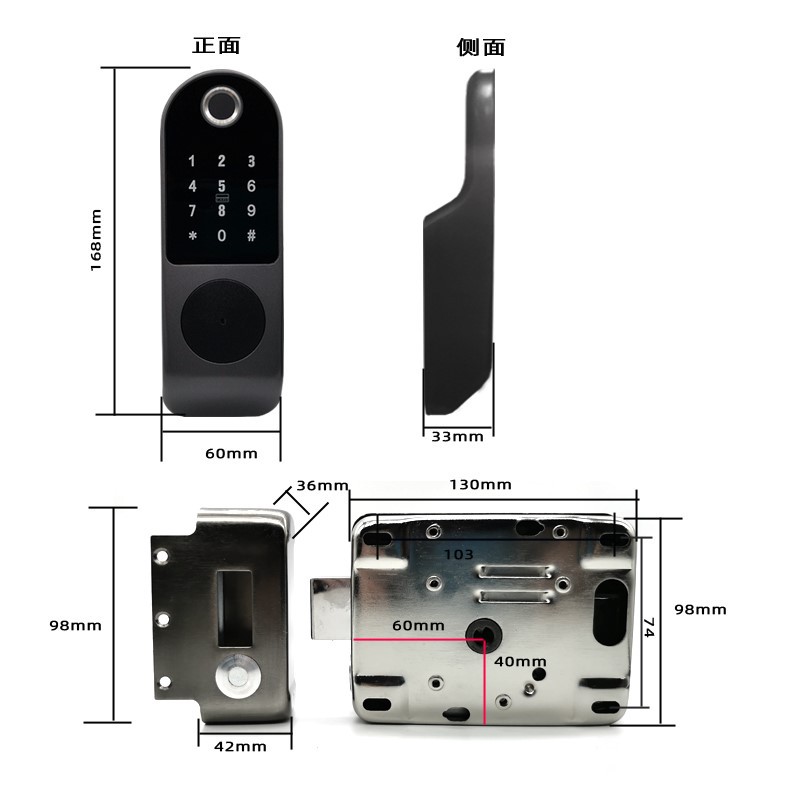 Khóa vân tay cao cấp (2 mặt vân tay, App WIFI)