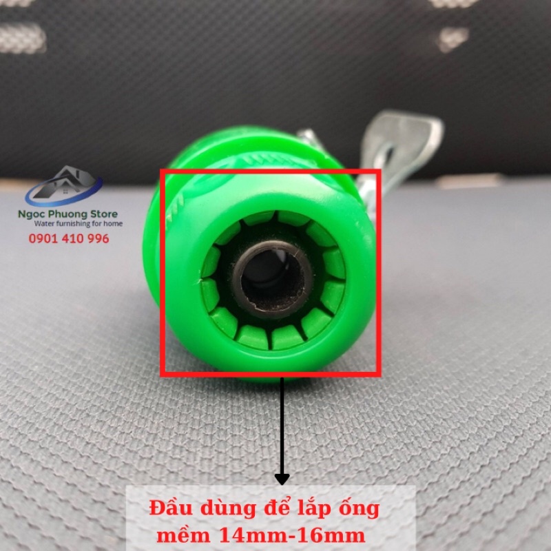 Khớp nối cổ dê nối vòi nước và ống mềm làm vườn 14mm - 16mm bằng nhựa AQUAMATE ĐÀI LOAN - Mã W3360