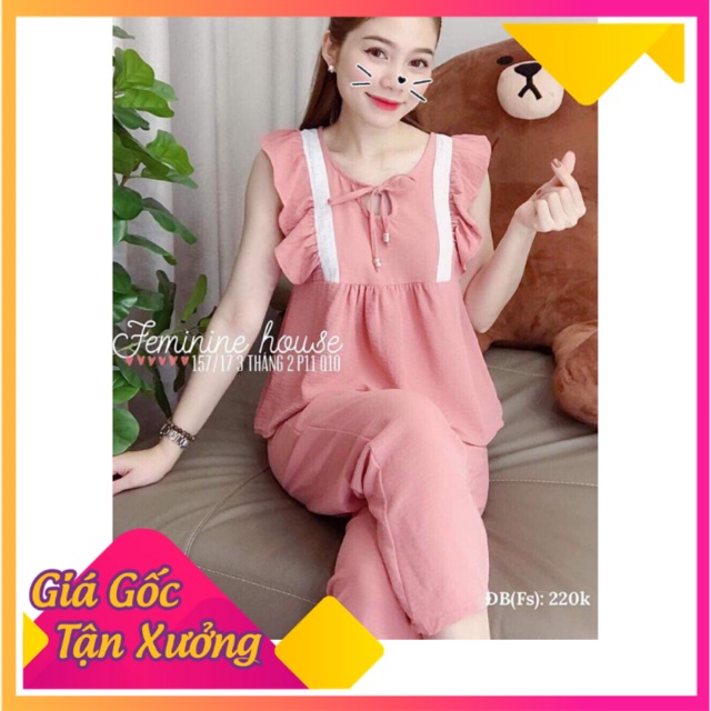 Đồ Bộ Lửng Mặc Ở Nhà Chất Vải Đủi Size 2XL 63kg-75kg | BigBuy360 - bigbuy360.vn