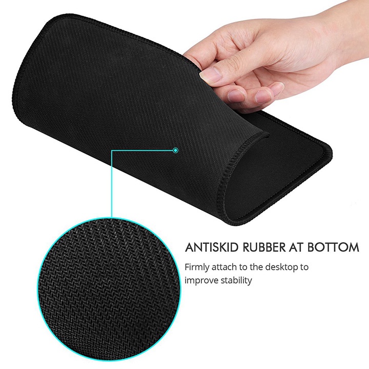 Lót chuột đen trơn siêu bền 20x24cm
