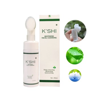 Sữa Rửa Mặt K'shi Trắng Da Ngừa Mụn Với Đầu Cọ Tạo Bọt K’SHI Whitening Facial Cleansing 150ml