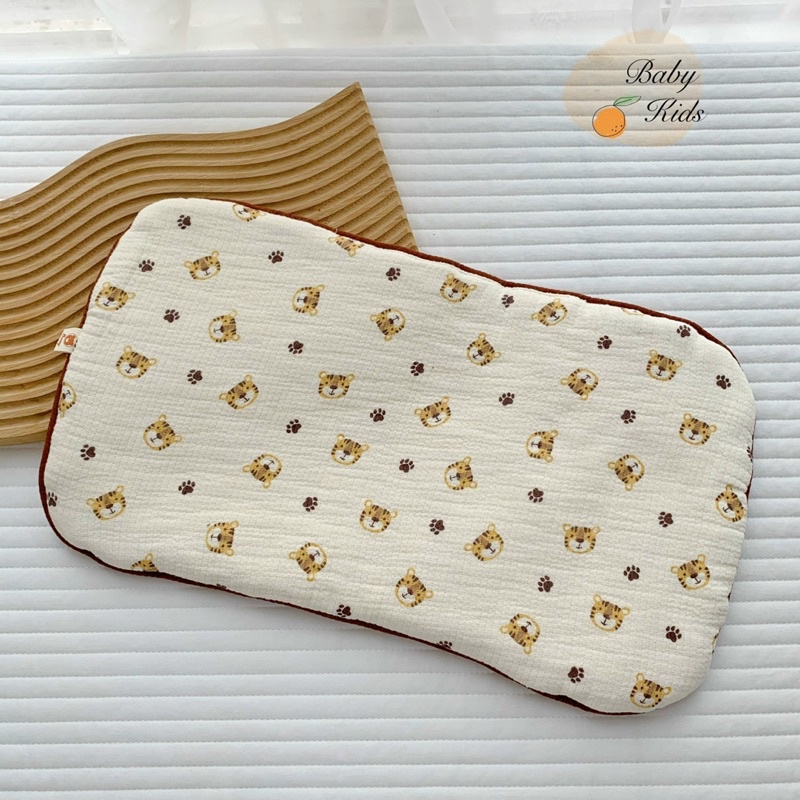 Gối xô sơ sinh vải Muslin cao cấp cho bé