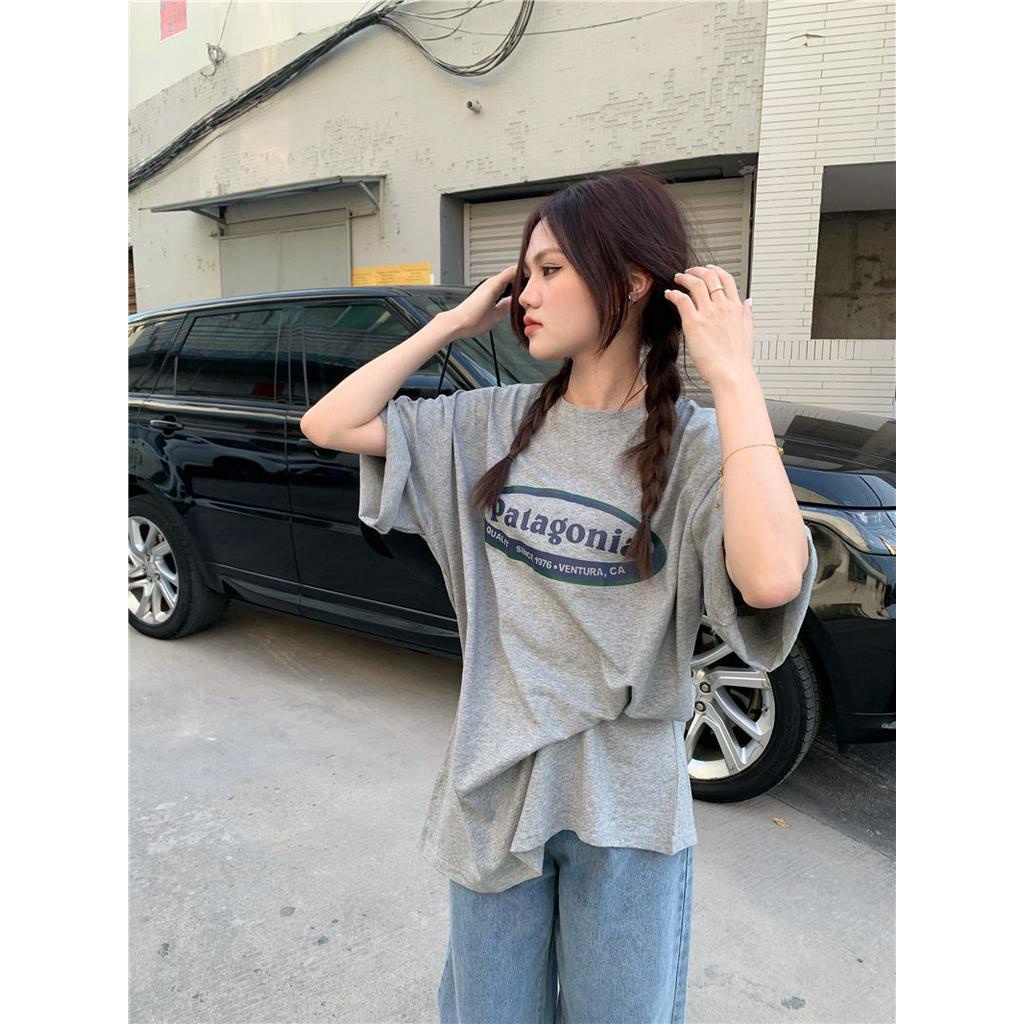 Áo Thun Cotton Ngắn Tay In Chữ Phong Cách Mới 63621