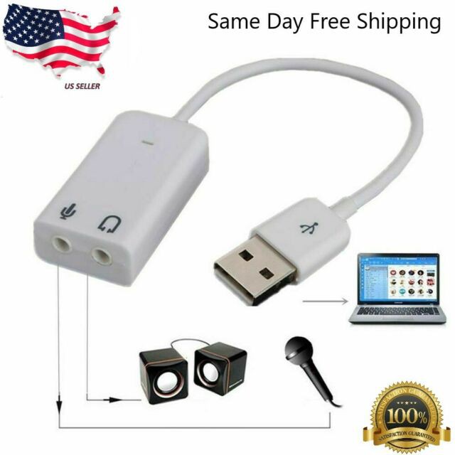 Usb Sound Có Dây 7.1 (Cáp Chuyển Đổi Từ USB ra âm thanh cổng 3.5- Full Box- Bảo Hành 1 Tháng - 1 Đổi 1