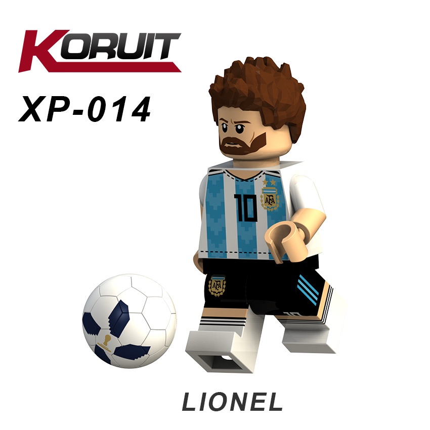 Mới Mô Hình LEGO Nhân Vật Cầu Thủ Bóng Đá Messi Neymar Ronaldo Beckham