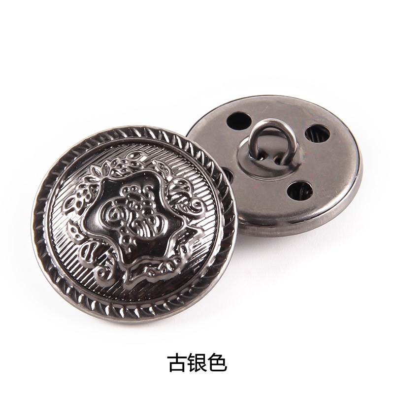 1 / 10 Nút Áo Khoác Đồng Phục Bằng Lông Màu Vàng Đồng Phong Cách Vintage