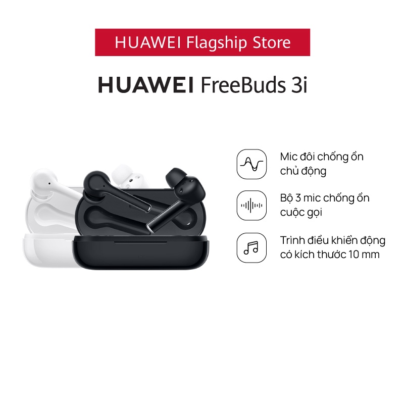 Tai Nghe Bluetooth HUAWEI FreeBuds 3i | Hệ Thống 3 Mic Khử Ồn Thông Minh | Driver Âm Thanh Lớn | Thiết Kế Tự Nhiên