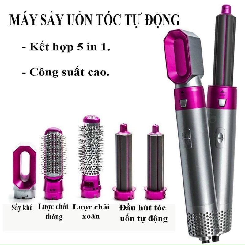 MÁY SẤY UỐN TÓC TỰ ĐỘNG TẠO KIỂU 5 IN 1 Mới 2023