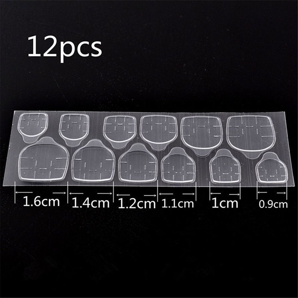 Set 10 tấm băng keo dán móng tay trong suốt hai mặt BACK2LIFE