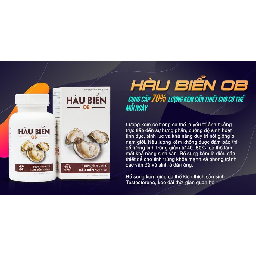 ✅Hàu biển OB chính hãng 100% (tặng 1 viên Ta.da.la.fil 10mg khi mua 4 lọ)