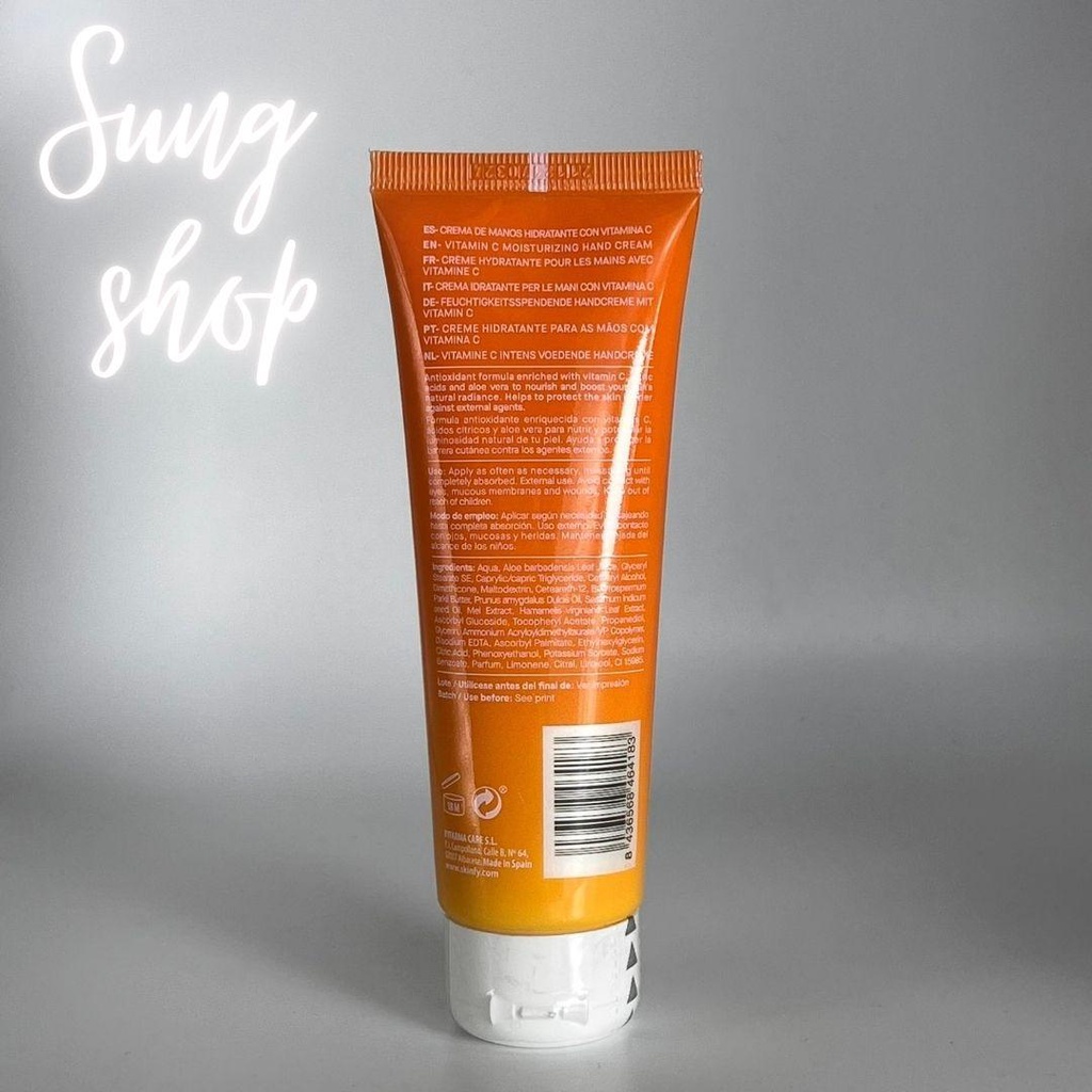 Kem dưỡng da tay Skinfy Vitamin C làm mềm ẩm mịn làm sáng và bảo vệ da tay