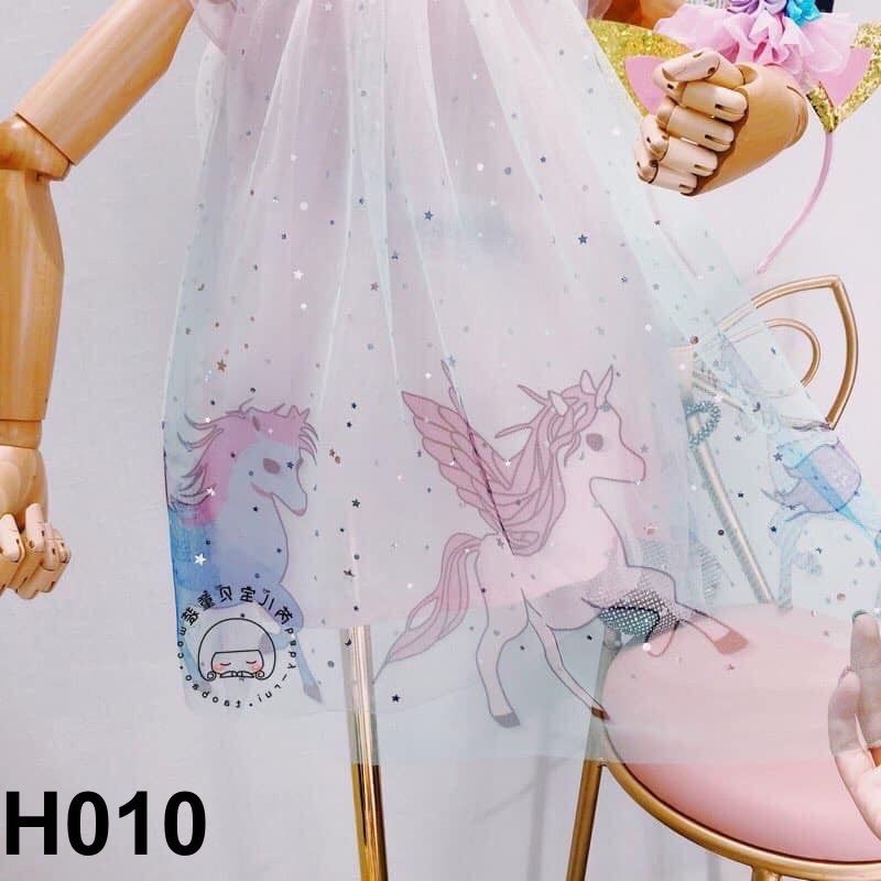 Váy voan kèm bờm hình pony size 100-140  (H010)