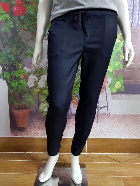 Quần jean thun big size jogger lưng thun size 63-70kg