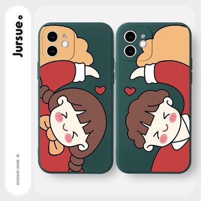 Ốp lưng JURSUE hoạt hình cặp đôi dễ thương đẹp cho iPhone 17 16 15 14 13 12 11 Pro Max SE 2020 X XR XS ip 8 7 Plus kute Y1940