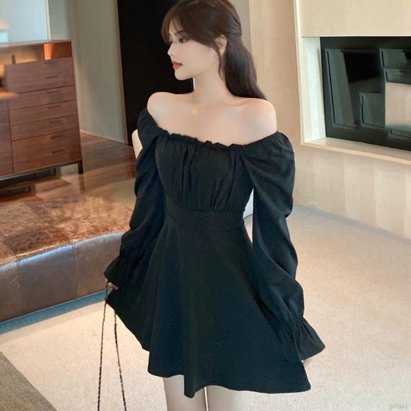 Đầm tay dài cổ vuông màu trơn thiết kế hở lưng phong cách quyến rũ cho nữ | BigBuy360 - bigbuy360.vn