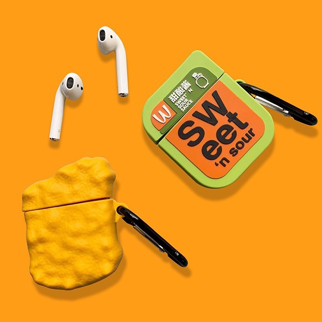 Ốp Tai nghe nhét tai silicon mềm hình McDonald MCD KFC cho Apple Airpods