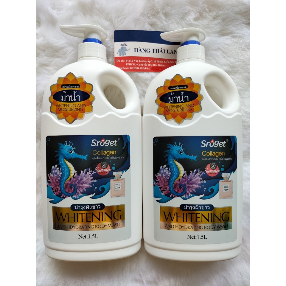 Sữa tắm Sroget Thái Lan trắng da cao cấp 1500ml