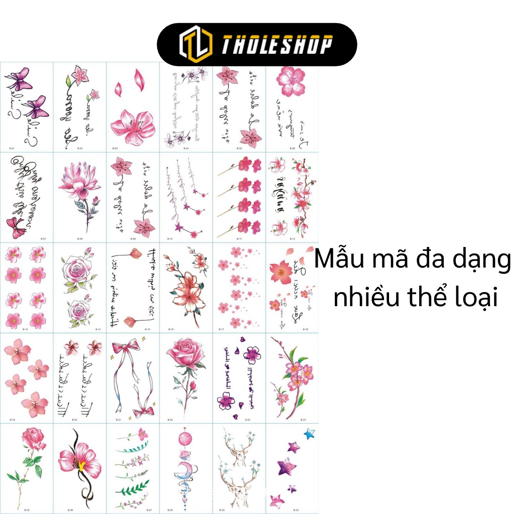 Hình Xăm Dán - Combo 30 Hình Xăm Tạm Thời Giao Ngẫu Nhiên, Dễ Sử Dụng 5290