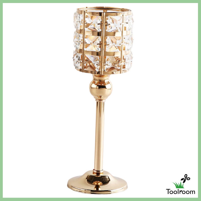 Giá đỡ nến đính pha lê kiểu dáng hiện đại cho trang trí bàn nội thất