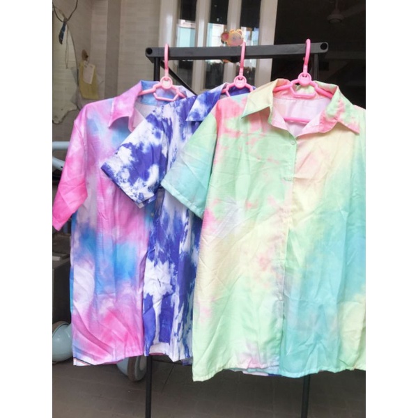 Áo Sơ Mi Tay Ngắn Unisex Cổ Bẻ Phông Cách Hàn Quốc Freesize