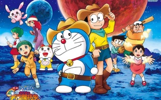 Poster anime đoremon 5 tấm khổ a4