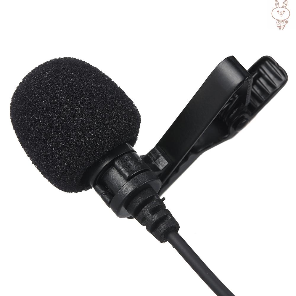 OL 3.5mm Recording Microphone Lapel Clip-on Mic for IOS Android/Windows Cellphones Clip Podcast Noiseless Microphone for Bloggers with 3.0m Wire